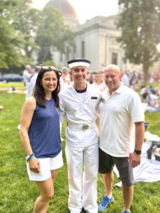 Smolensky with his proud parents