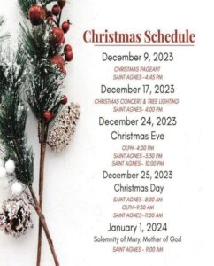 Christmas Schedule